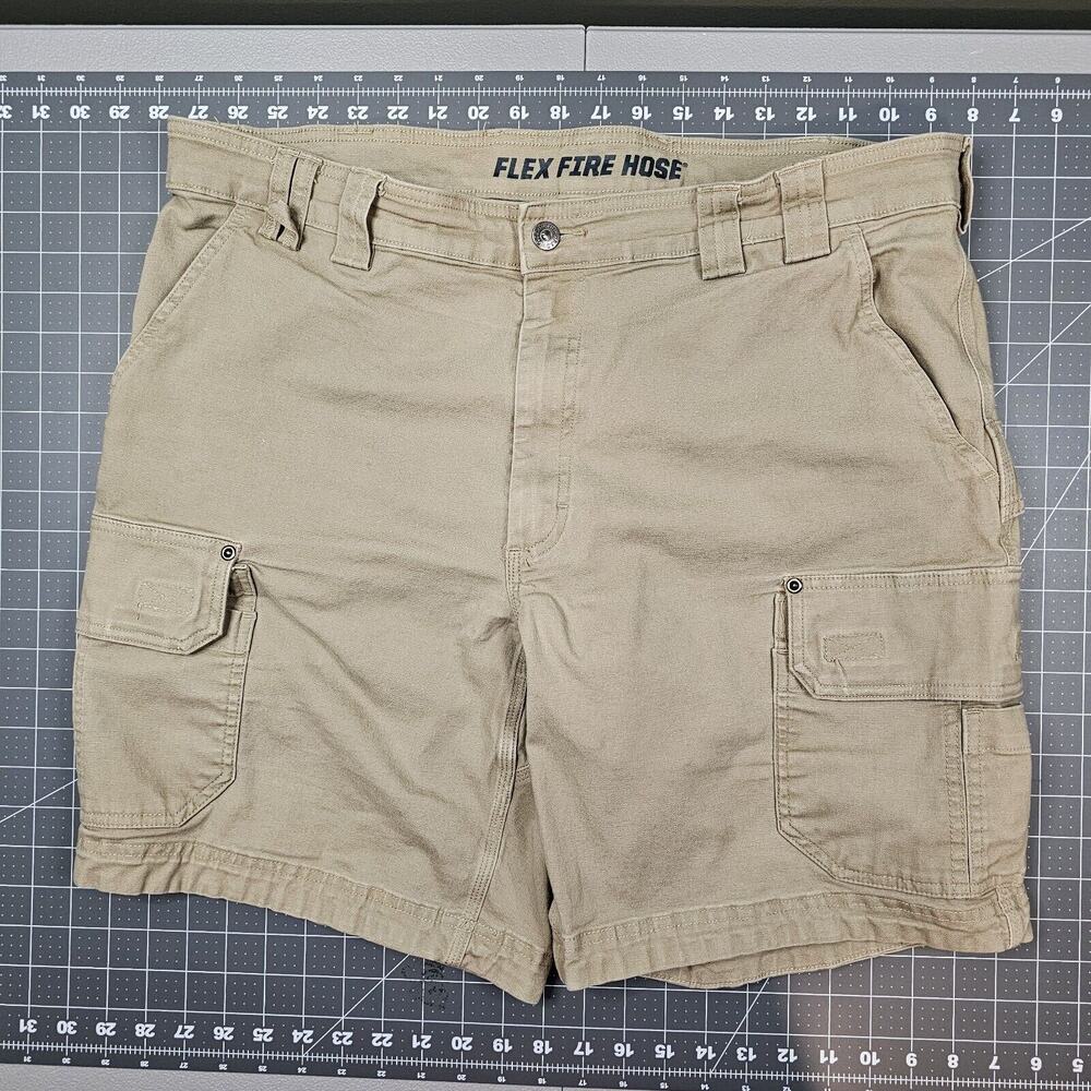 Duluth Trading Cargo Shorts 40x8 Canvas Flex Fire Hose Stretch Workwear Dadcore